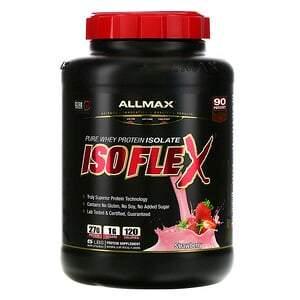 ALLMAX Nutrition, Isoflex, Pure Whey Protein Isolate (WPI Ion-Charged Particle Filtration), Strawberry, 5 lbs. (2.27 kg) - HealthCentralUSA