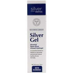 American Biotech Labs, Silver Biotics, Silver Gel, SliverSol Nano-Silver Infused Hydrogel, 4 fl oz (114 g) - HealthCentralUSA