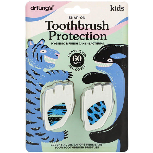 Dr. Tung's, Kid's Snap-On Toothbrush Protection, 2 Count - HealthCentralUSA
