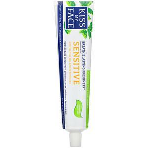 Kiss My Face, Sensitive Toothpaste with Tea Tree Oil, Aloe & Echinacea, Fluoride Free, Orange Mint Gel, 4.5 oz (127.6 g) - HealthCentralUSA