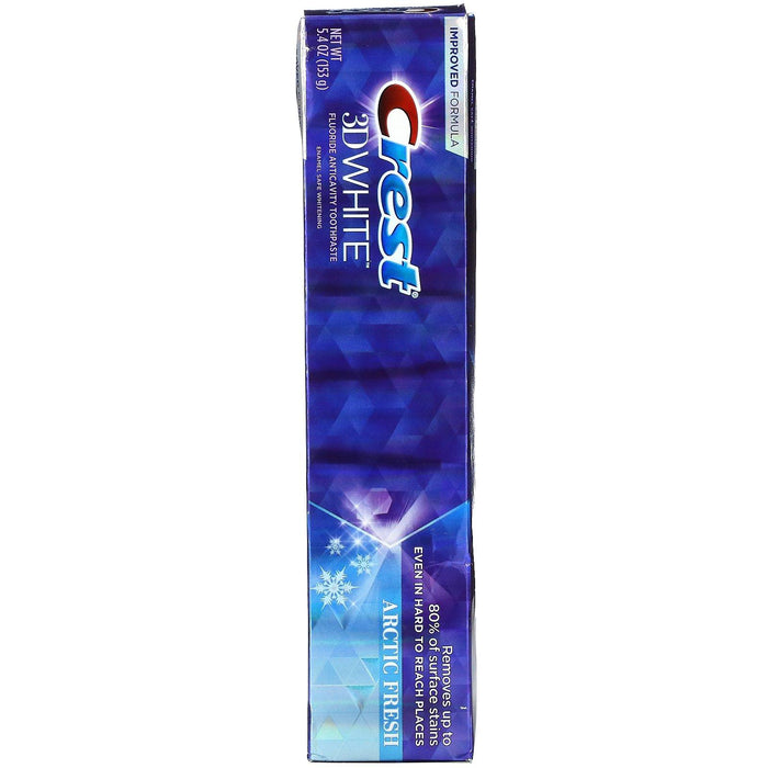 Crest, 3D White, Fluoride Anticavity Toothpaste, Artic Fresh, 5.4 oz (153 g) - HealthCentralUSA