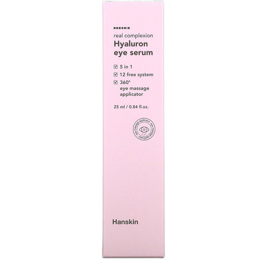 Hanskin, Real Complexion, Hyaluron Eye Serum, 0.84 fl oz (25 ml) - HealthCentralUSA