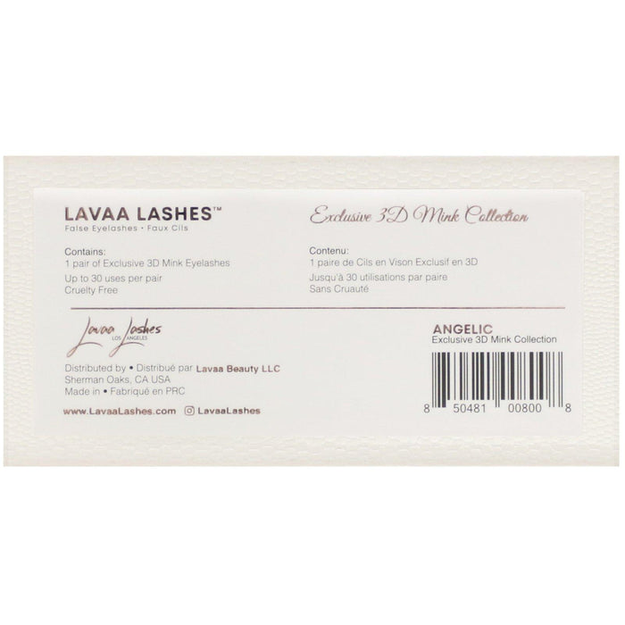 Lavaa Lashes, Angelic, 3D Mink False Eyelashes, 1 Pair - HealthCentralUSA