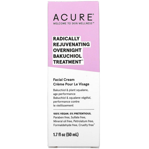 Acure, Radically Rejuvenating Overnight Bakuchiol Treatment, 1.7 fl oz (50 ml) - HealthCentralUSA