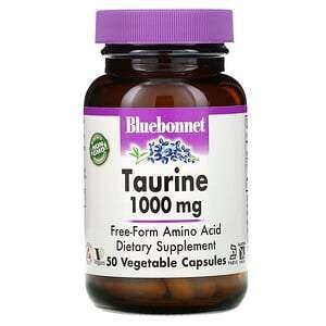 Bluebonnet Nutrition, Taurine, 1,000 mg, 50 Vegetable Capsules - HealthCentralUSA