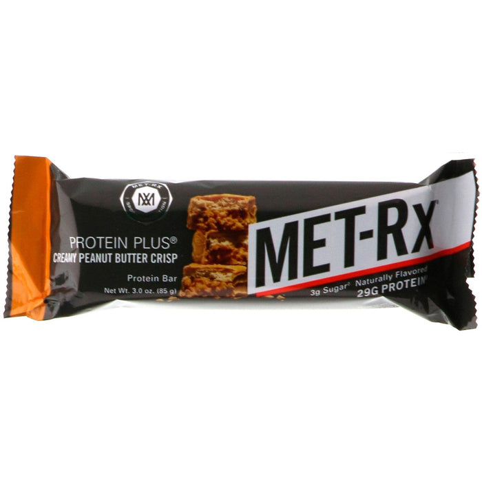 MET-Rx, PROTEIN PLUS Bar, Creamy Peanut Butter Crisp, 9 Bars, 3.0 oz (85 g ) Each - HealthCentralUSA