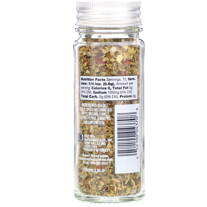 McCormick Gourmet Global Selects, Mediterranean Herb & Salt Blend, 1.62 oz (45 g) - HealthCentralUSA