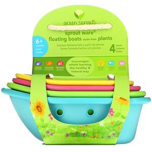 Green Sprouts, Sprout Ware Floating Boats, 6+ Months, Multicolor, 4 Count - HealthCentralUSA