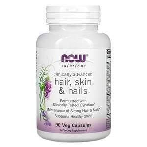 Now Foods, Solutions, Clinically Advanced Hair, Skin & Nails, 90 Veg Capsules - HealthCentralUSA