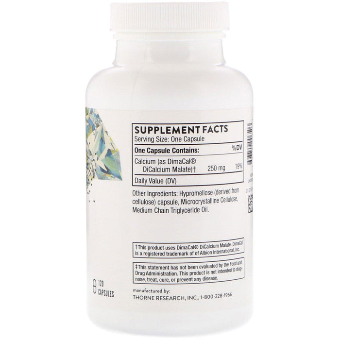 Thorne Research, Dicalcium Malate, 120 Capsules - HealthCentralUSA