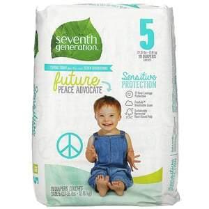 Seventh Generation, Sensitive Protection Diapers, Size 5, 27 - 35 lbs, 19 Diapers - HealthCentralUSA