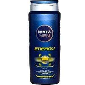 Nivea, Men 3-in-1 Body Wash, Energy, 16.9 fl oz (500 ml) - HealthCentralUSA