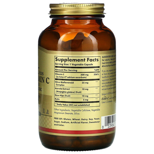 Solgar, Ester-C Plus, Vitamin C, 500 mg, 250 Vegetable Capsules - HealthCentralUSA