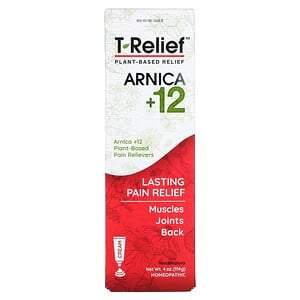 MediNatura, T-Relief, Arnica +12, Plant-Based Relief Cream, 4 oz (114 g) - HealthCentralUSA