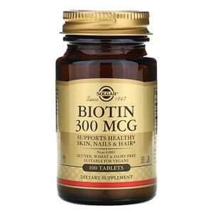 Solgar, Biotin, 300 mcg, 100 Tablets - HealthCentralUSA
