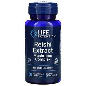 Life Extension, Reishi Extract Mushroom Complex, 60 Vegetarian Capsules - HealthCentralUSA