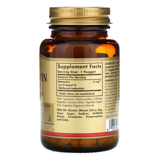 Solgar, Melatonin, 3 mg, 120 Nuggets - HealthCentralUSA