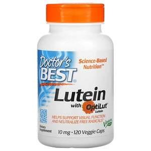 Doctor's Best, Lutein with OptiLut, 10 mg, 120 Veggie Caps - HealthCentralUSA