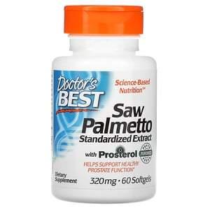 Doctor's Best, Saw Palmetto with Prosterol, Standardized Extract, 320 mg, 60 Softgels - HealthCentralUSA