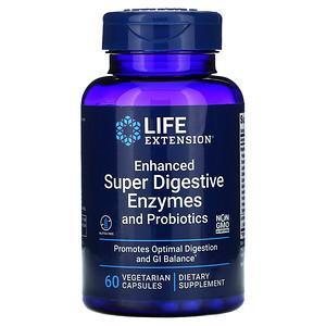 Life Extension, Enhanced Super Digestive Enzymes and Probiotics, 60 Vegetarian Capsules - HealthCentralUSA