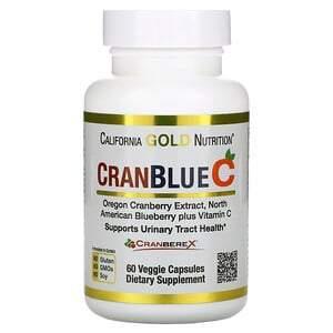 California Gold Nutrition, CranBlueC, Cranberry, Blueberry, Vitamin C, 60 Veggie Capsules - HealthCentralUSA