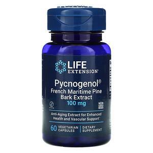 Life Extension, Pycnogenol, French Maritime Pine Bark Extract, 100 mg, 60 Vegetarian Capsules - HealthCentralUSA