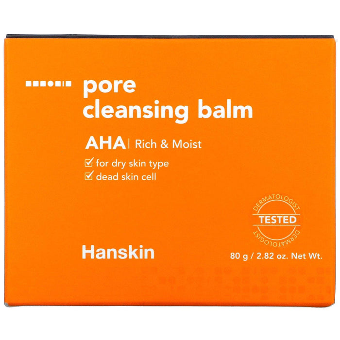 Hanskin, Pore Cleansing Balm, AHA, 2.82 oz (80 g) - HealthCentralUSA