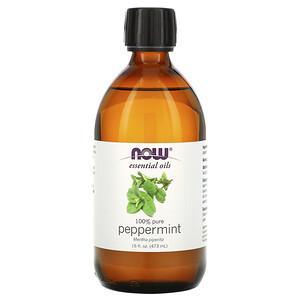 Now Foods, Essential Oils, 100% Pure Peppermint, 16 fl oz (473 ml) - HealthCentralUSA