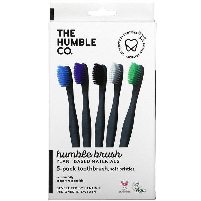 The Humble Co., Humble Brush, Toothbrush, Soft Bristles, 5 Pack - HealthCentralUSA