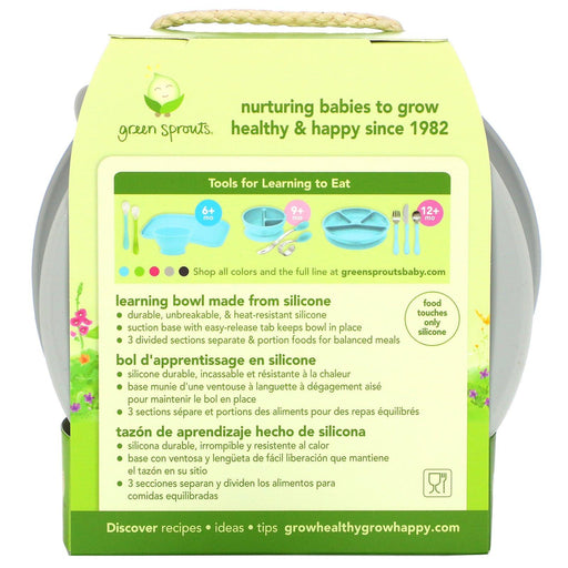 Green Sprouts, Learning Bowl, 9+ Months, Gray, 1 Bowl - HealthCentralUSA