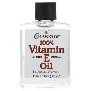 Cococare, 100% Vitamin E Oil, 0.5 fl oz (15 ml) - HealthCentralUSA