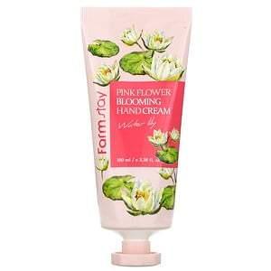 Farmstay, Pink Flower Blooming Hand Cream, Water Lily, 3.38 fl oz (100 ml) - HealthCentralUSA