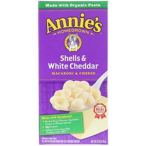 Annie's Homegrown, Macaroni & Cheese, Shells & White Cheddar, 6 oz (170 g) - HealthCentralUSA