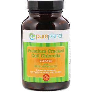 Pure Planet, Premium Cracked Cell Chlorella, 200 mg, 600 Tablets - HealthCentralUSA