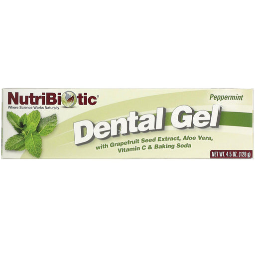 NutriBiotic, Dental Gel, Peppermint, 4.5 oz (128 g) - HealthCentralUSA