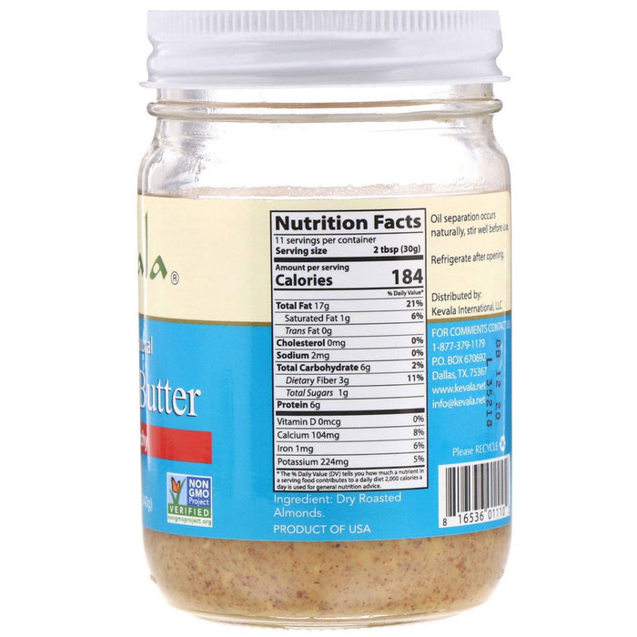Kevala, Almond Butter, Classic Crunchy, 12 oz (340 g) - HealthCentralUSA