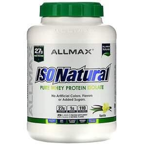 ALLMAX Nutrition, IsoNatural, Pure Whey Protein Isolate, Vanilla, 5 lbs (2.27 kg) - HealthCentralUSA