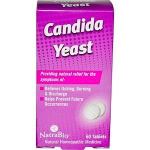 NatraBio, Candida Yeast, 60 Tablets - HealthCentralUSA