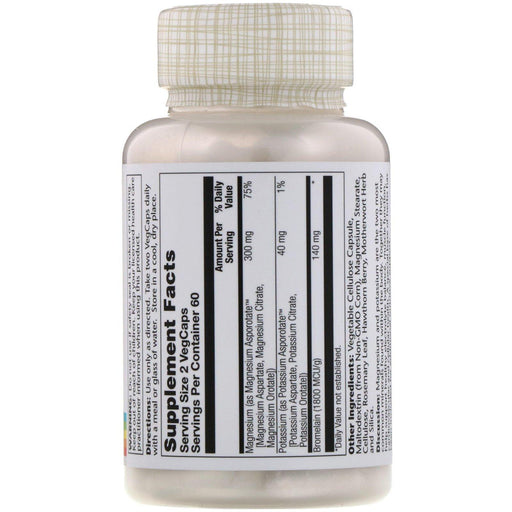 Solaray, Magnesium Potassium Asporotates, 120 VegCaps - HealthCentralUSA