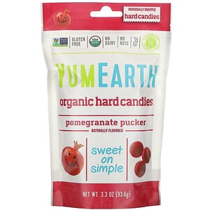 YumEarth, Organic Hard Candies, Pomegranate Pucker, 3.3 oz (93.6 g)