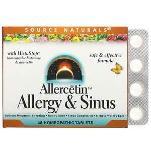 Source Naturals, Allercetin, Allergy & Sinus, 48 Homeopathic Tablets - HealthCentralUSA