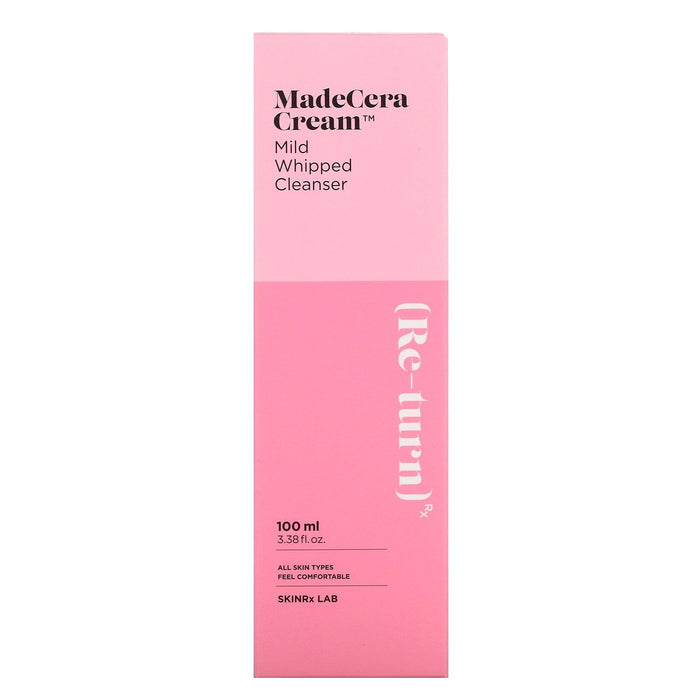 SkinRx Lab, MadeCera Cream, Mild Whipped Cleanser, 3.38 fl oz (100 ml) - HealthCentralUSA
