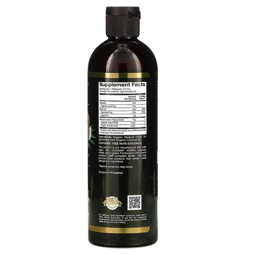 California Gold Nutrition, Organic MCT Oil, 12 fl oz (355 ml) - HealthCentralUSA