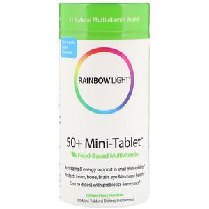 Rainbow Light, 50+ Mini Tablet, Food-Based Multivitamin, 90 Mini-Tablets - HealthCentralUSA