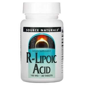 Source Naturals, R-Lipoic Acid, 100 mg, 60 Tablets - HealthCentralUSA