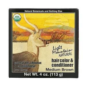 Light Mountain, Natural Hair Color & Conditioner, Medium Brown, 4 oz (113 g) - HealthCentralUSA