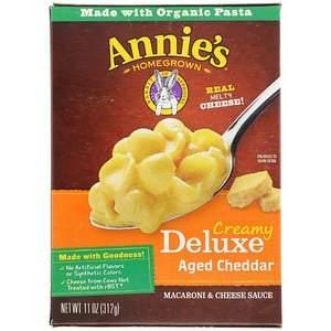 Annie's Homegrown, Creamy Deluxe Aged Cheddar, Macaroni & Cheese Sauce, 11 oz (312 g) - HealthCentralUSA