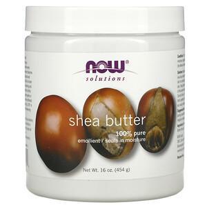 Now Foods, Solutions, Shea Butter, 16 fl oz (454 g) - HealthCentralUSA