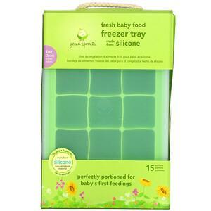 Green Sprouts, Fresh Baby Food Freezer Tray, Green, 1 Tray - HealthCentralUSA