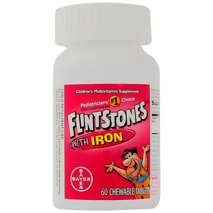 Flintstones, Children's Multivitamin with Iron, Fruit Flavors, 60 Chewable Tablets - HealthCentralUSA